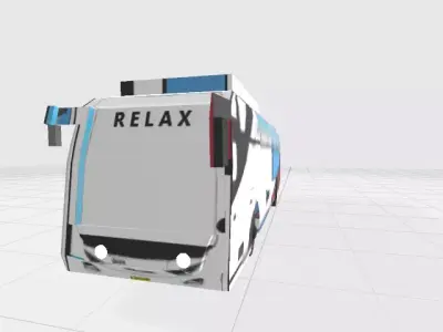 Bangladesh Bus Hyndai Brand Name Relax  3D model