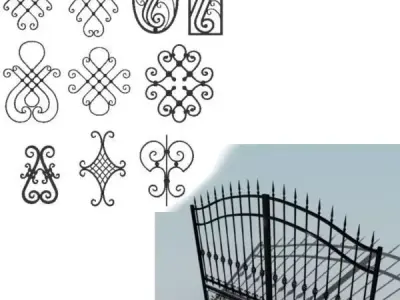 Big wrought iron collection 3D model