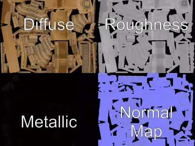 Ancient Stone Pyramid model pack Low-poly 3D model