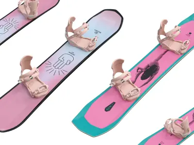 Snowboards 3 3D model