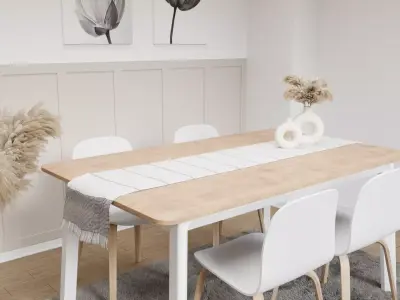 Modern Dining Room Design 3D Model 3D model