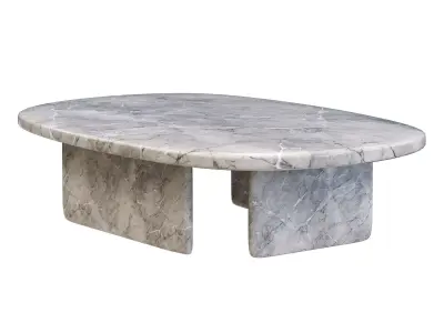 Modern Marble Coffee Table Low-poly 3D model