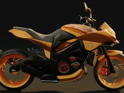 2019 Suzuki Katana 3D model