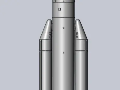 Ariane 5 Rocket Printable Miniature 3D print model