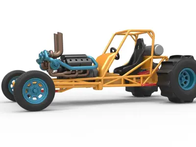 Dirt Dragster Scale 1 to 25 3D print model