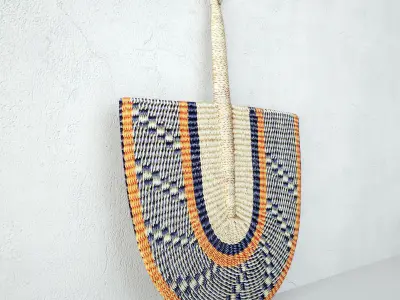 African Handwoven Fan 12 3D model
