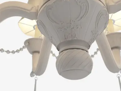 Traditional Stem Chandelier  3D model