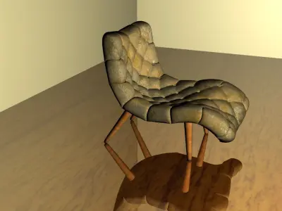 Arm-Chair chair Low-poly 3D model