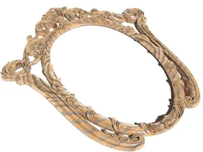 Frame-030 gold ornate frame 3D model