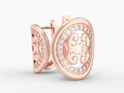 Earrings star 3D print model