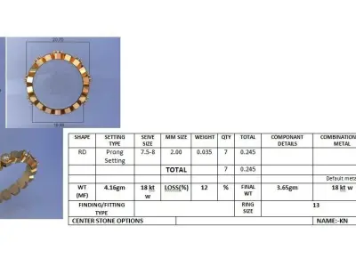 Band ring - 5 3D print model