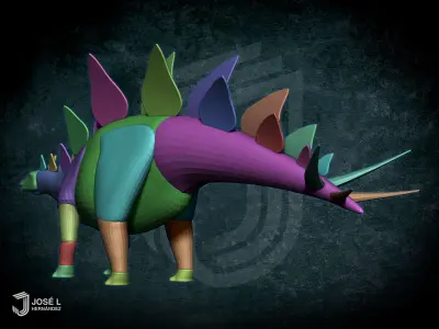 Basemesh Stegosaurus 3D model