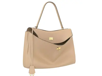 Balenciaga Rodeo Bag Cream Low-poly 3D model