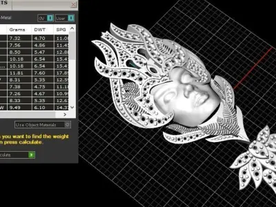 Pendant Head Girl 3D print model