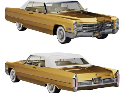 Cadillac coupe de ville convertible 1966 3D model