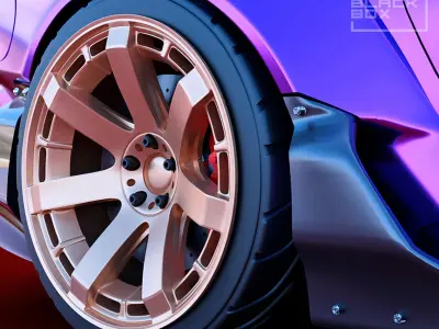 ROMA Wheel Set front and rear for diecast 3D print model