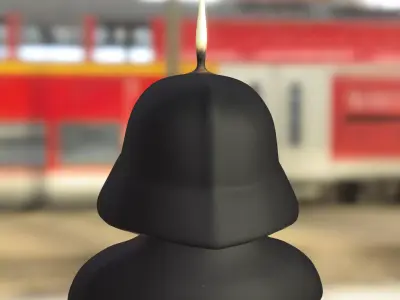 Dark Lord Candle Bust Statue Low-poly 3D model