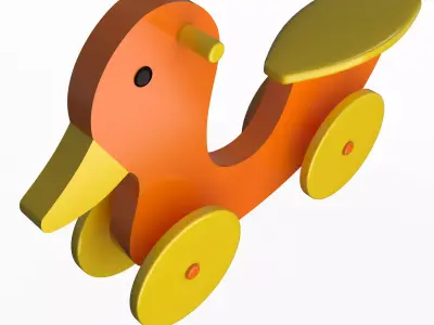 Duck Bike Low-poly 3D model