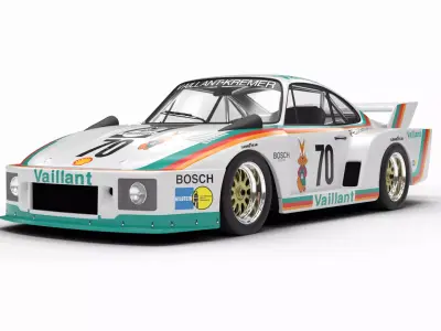 Porsche 935 77 1977 Vaillant DRM Racing  3D model