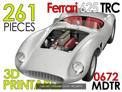 Ferrari 625 TRC 3D Printable - Car Kit BundlePack 3D Model Collection