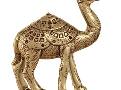 Egyptian figurine of a one-humped camel 2 3D model
