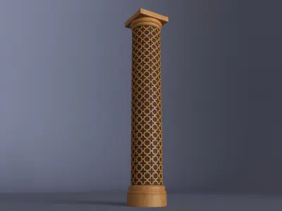 Ornamental column 1  3D model