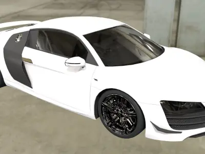 Audi R8 With interior 3D model