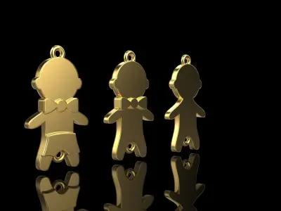 family pendant bracelet charm boy model 882 3D print model
