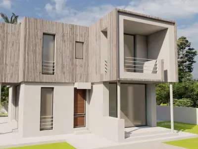 Casa Scene-villa-modern house 3D model