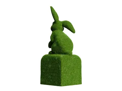 Bunny Topiary Low-poly 3D model