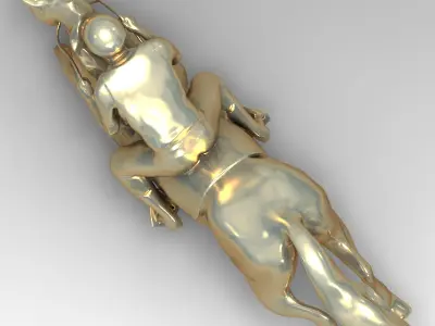 Equestrian sculpture 3d model  3D model