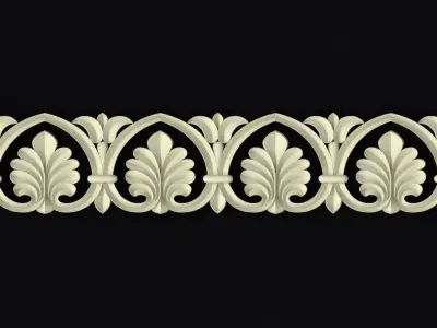 Central decor ornament for furniture 3D model 118