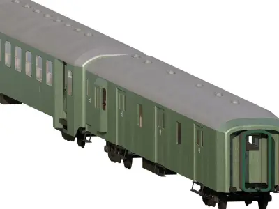 1970s diesel train 3D model