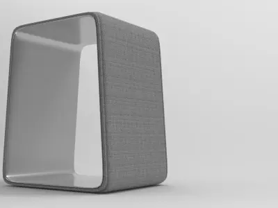 Wingy Stool Low-poly 3D model