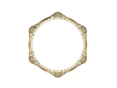 Gold bangle for women 3D print model