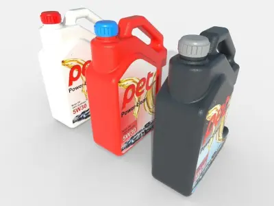 Motor Oil Bottle Model-2A Low-poly 3D model
