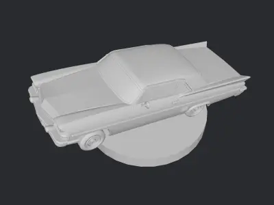 vintage lowrider american car 3D print model