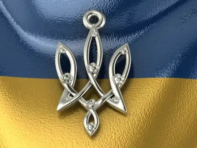 Ukrainian Trident 3D print model 4