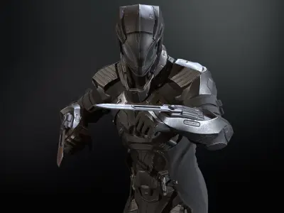 CyberSuit06 Low-poly 3D model