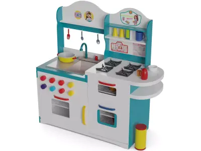 Cars and action games Play Kitchen Set 3D model