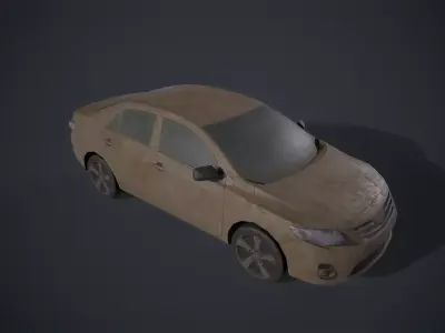 Rusty Car Low-poly 3D model