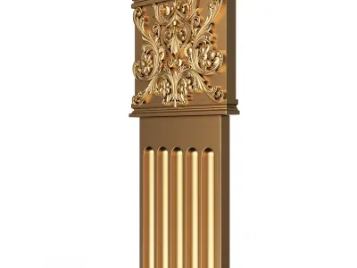 Column Capital 0901 Low-poly 3D model