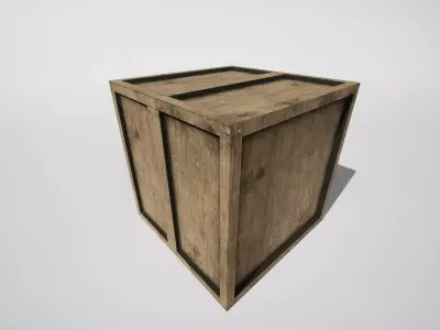 Basic Wooden Crate Low-poly 3D model