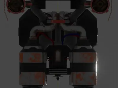 S-MPT 001 Multipurpose Truck Cyberpunk Theme  Low-poly 3D model