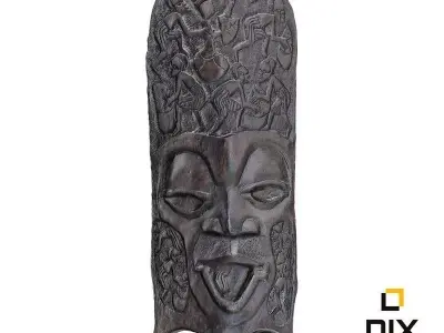 African Head Mask 3D model