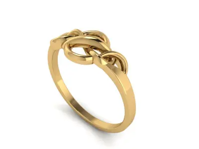 Sea double knot ring  3D print model
