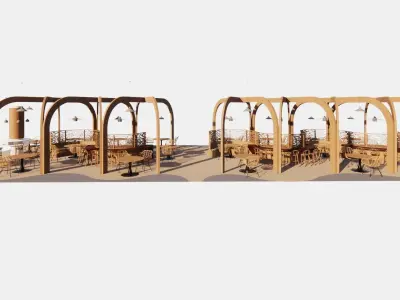 Food Court 1 3D model