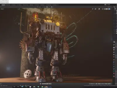 Steampunk Robot 3D model
