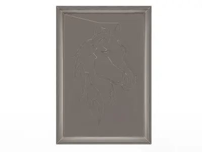 Horse Frame Decoration 3D model