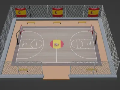 Basketball Stadium - Spain Low-poly 3D model